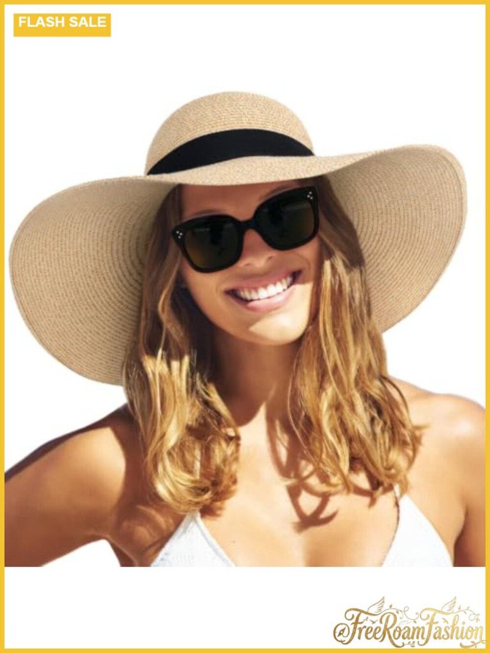 FURTALK Womens Paper Straw Sun Hat Wide Brim Floppy Beach Hat